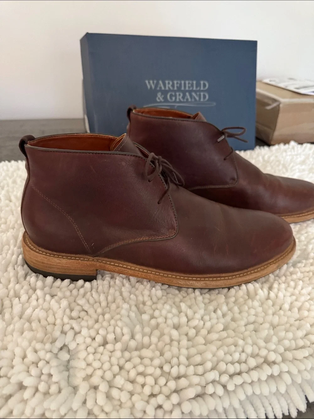 Warfield & Grand Holmes Men’s Dark Brown Leather Chukka Boots